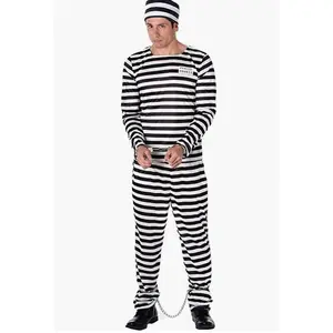 Convict Prisoner - Hard Time - Black/White - Costume - Adult - 2 Sizes