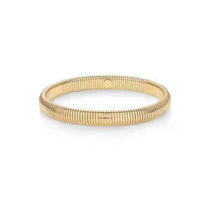 Women's Stainless Steel Thick Stretch Cobra Bracelet