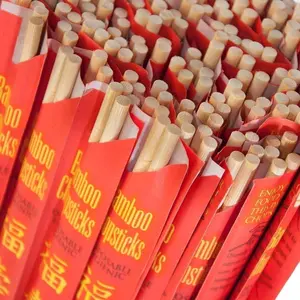 UV Treated 60 Sets Premium Disposable Bamboo Chopsticks Sleeved and Separated