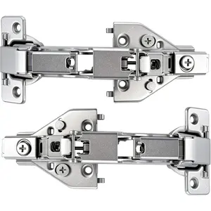 HJ 165 Degree Corner Cabinet Hinges, 2 Pack Lazy Susan Hinges, Face Frame Soft Close Concealed Hinges for Corner Cabinet Folding Doors, 3D 6-Way