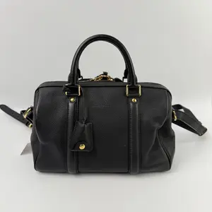 Pre-owned Louis Vuitton leather top handle bags Empreinte Speedy Bandoulière black Handbag with Gold Hardware