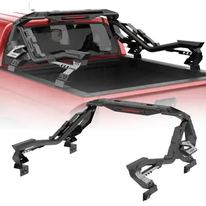 Truck Bed Roll Bar for Mid-Size & Full-Size Trucks, Cargo Chase Rack Sport Bar for Ford F-150, Ranger, for Chevy Silverado & GMC Serria 1500, Colorado & Canyon, for Toyota Tacoma, Frontier