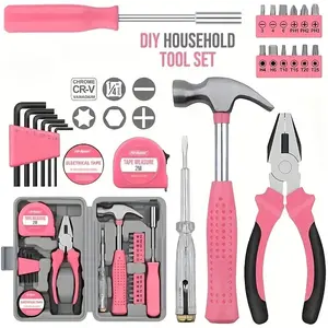 24-piece tool combination set - adjustable pliers, wrench, hammer - home multi-functional repair toolbox, Hand Tools
