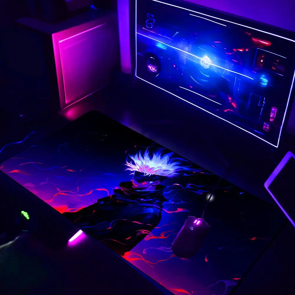Anime Character Pattern Mouse Pad, Rectangle Gaming Mouse Pad, Non-Slip Mousepad, Office Desk Keyboard Mouse Mat for Home Office Game Room Desk, Aesthetic Computer Desk Accessories, Desk Accessories, Desk Accessories Decor