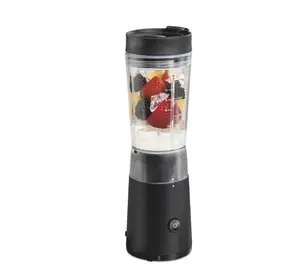Personal Blender with Leak-Proof Travel Lid, Stainless Steel Blade, 14 oz Jar, Black