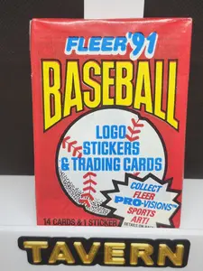 1991 Fleer Baseball Sealed Wax Pack | 14 Cards & 1 Sticker Per Pack