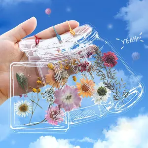 40PCS Transparent Dried Flower Bookmarks, 2024 New Clear DIY Bookmarks for Dried Flowers, Easy DIY Dried Flower Bookmark Making kit Gifts for Book Lovers (40Pcs Bookmarks-Set C)