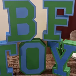 Personalized Monogram Letter 3D Printed Piggy Bank - Two Tone Color Design