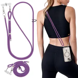 Anti Robbery Adjustable Phone Lanyard Crossbody with Rope, Strong Magnetic Attraction Fixation, 33LBS Load, Durable Design, Ideal for Crossbody Style
