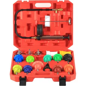 18PCS Radiator Pump Pressure Tester Kit, Pressure Leak Tester Tool Kit for Automotive Cooling System Water Tank Leakage Detection2026