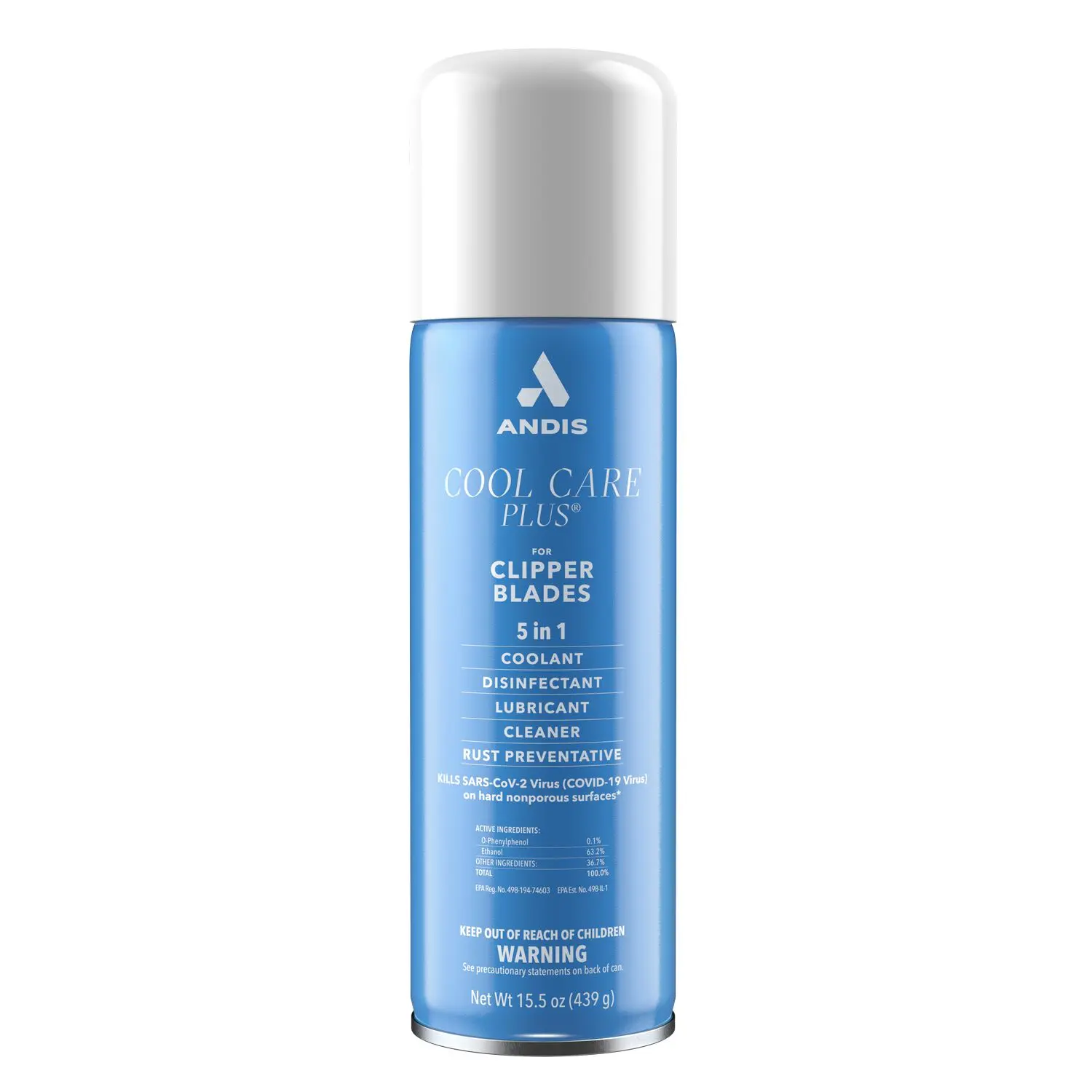 Andis 12750 Cool Care Plus 5-in-1 Clipper Spray, 15.5 oz Can