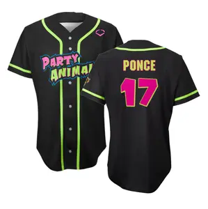Party Animals #17 Ev0Shield BBCL Jersey — YOUTH Kids & Adults — Loose Fit, Moisture-Wicking, Breathable Polyester Baseball Uniform