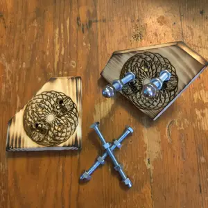 Skateboard Wall Mount Hanger, Wood Skateboard Hanger, Longboard Deck Hanger for Display and Storage at Studio and Storeroom for Floating Effects