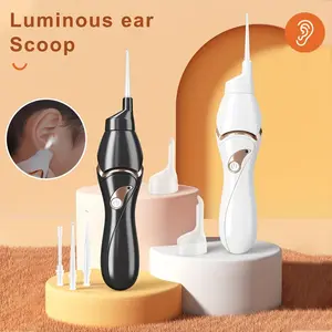 Painless Electric Earwax Cleaner for Adults, Soft Silicone Head, Safe Vacuum Suction for Gentle Removal, Low-Voltage Operation, Lightweight Portable Formaldehyde-Free Household Tool (Black), Adult