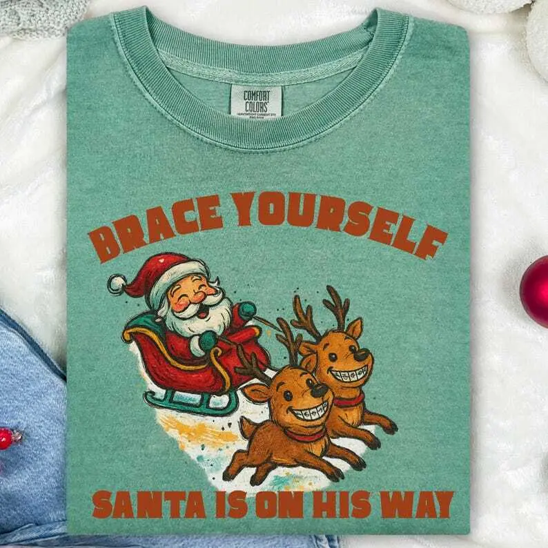 Funny Dental Christmas Shirt, Orthodontist Santa Dentist Tee for Dental Assistant, Hygienist, Orthodontics, Dental Squad Gift Ideas