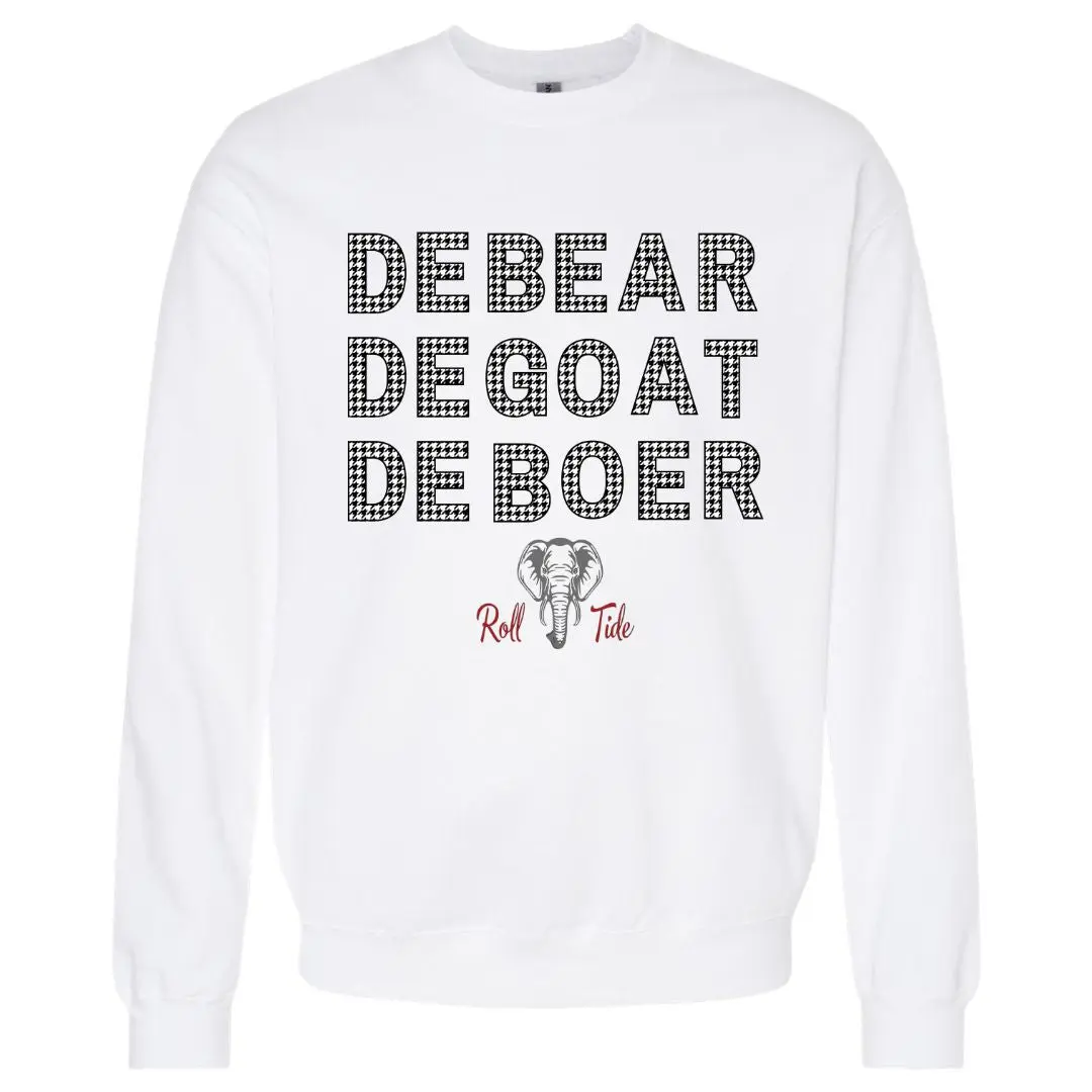 DeBear DeGoat DeBoer Sublimation Sweatshirt Gildan Heavy Blend Cotton/Poly Fleece Unisex Fit Womenswear Graphic Apparel
