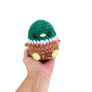 Crocheted Mallard duck plushy
