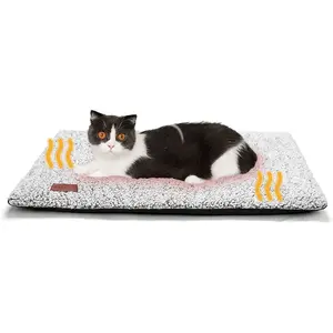 Self Warming Cat Bed Self Heating Cat Dog Mat 24 X 18 Inch Extra Warm Thermal Pet Pad for Indoor Outdoor Pets with Removable Cover Non-Slip Bottom Washable Non Electric Mora Pets