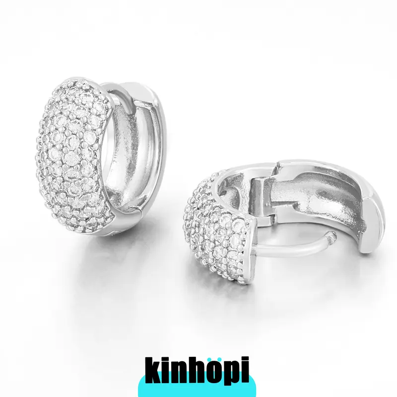 KINHOPI Big Gold Hoop Earrings for Big Ear Men Cartilage Huggie Simple Clean Lightweight Gift Gold Plated Hoop men's accessories
