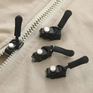 12-Piece Zipper Repair Kit, Ideal for Bags Coats Clothes Boots, No Tools Required, Detachable Zipper Heads Replacement Parts