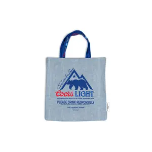 California Bear - Big Trip Tote Bag - Washed Blue Denim