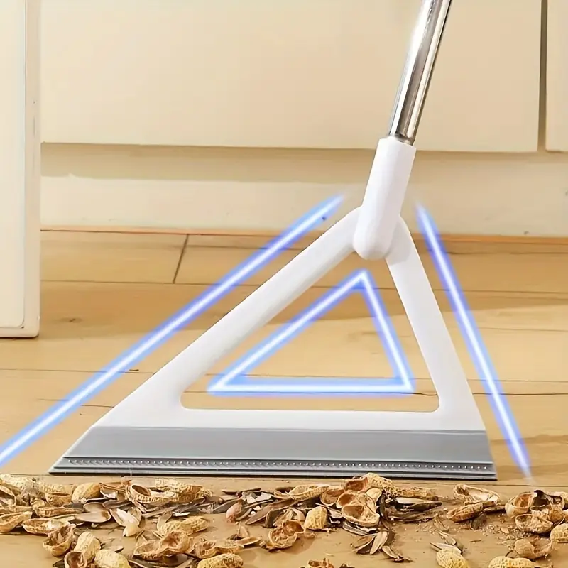 Multifunctional Plastic Broom with TPR Scraper - Home Cleaning Supply for Cleaning Floors, Indoor-Outdoor Use, Ideal for Kitchens, Courtyard