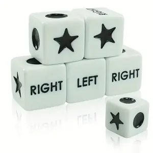 6 Piece Center Game Dice Set, Lrc Fun Game Dice, Board Game Accessories, Perfect for Gaming Enthusiasts, Enhance Your Gameplay Experience