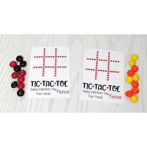 Valentine Tic-Tac-Toe Cards – Classroom Exchange Game with Heart Grid