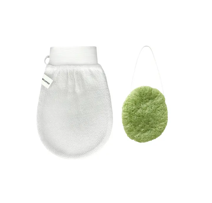 Wildpier™ Deep Exfoliating Glove and Aloe Konjac Sponge Bundle