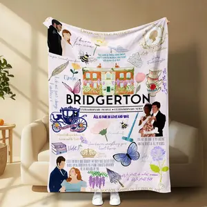 Bridgerton Blanket Elegant British Style Home Decor Blanket Romantic Gifts For Women Birthday Soft Flannel Blanket Suitable For Sofa Beds Living Rooms Birthday Gifts All Season