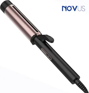 1.5 Inch Extra Large Curling Wand for Long Hair - Ceramic Tourmaline Barrel with 40000000 Negative Ions, 2 Clips & Heat-Resistant,	multi-functional,hair,