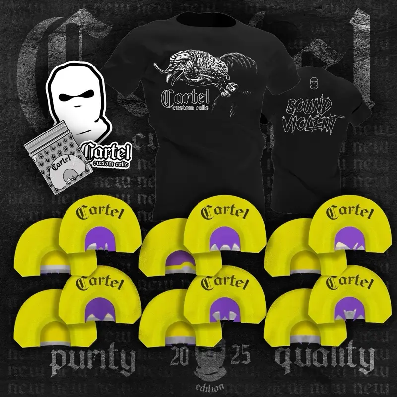 Cartel Custom Calls - O Block Collection - Turkey Call 6 Pack - Shirt - Stickers