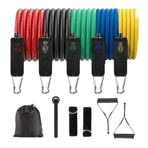 Peach Perfect Shape Resistance Bands: Exercise Bands, Workout Bands, Resistance Bands for Working Out with Handles for Men and Women, Perfect for Home Fitness, Weights, and Strength Training