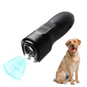 Outdoor Ultrasonic Bark Deterrent, Dog Bite Prevention Device, Wildlife Protection, Flashlight Included, 16.4 Feet Range Sound Waveemitter
