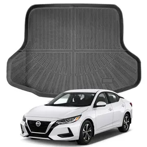Canvcle Custom Fit Trunk Mat for 2020-2025 Nissan Sentra TPE Non-Slip Waterproof Cargo Liner All Weather Protection Black