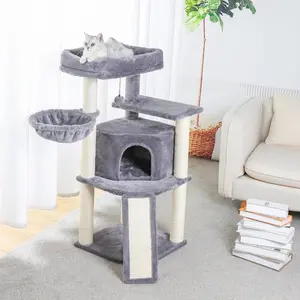 Pet   Tower Condos House Scratcher Scratching Posts for  Climbing  Toy Activity Protecting Furniture Pet  House Cat Tree with Coffin Bed Orthopedic Washable Human Dog XL Double Crate Wooden Outdoor Enclosure Roof Tree with Sisal Posts Multi-Level Plush