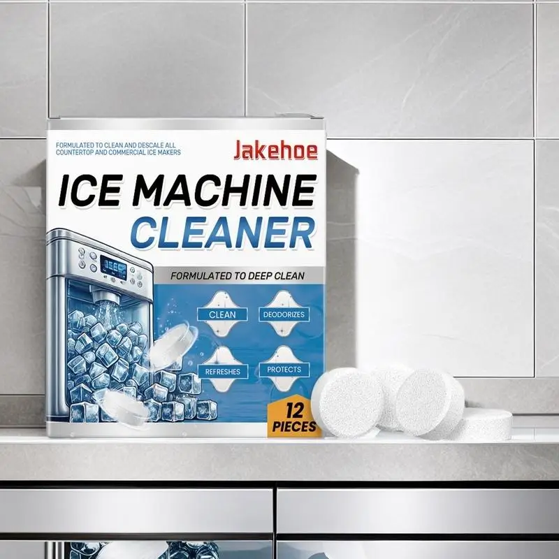 JAKEHOE Ice Machine Cleaning Tablet, Ice Machine Cleaner, Household Cleaning Tablet for Ice Machine, Kitchen Appliances Cleaning Tablet