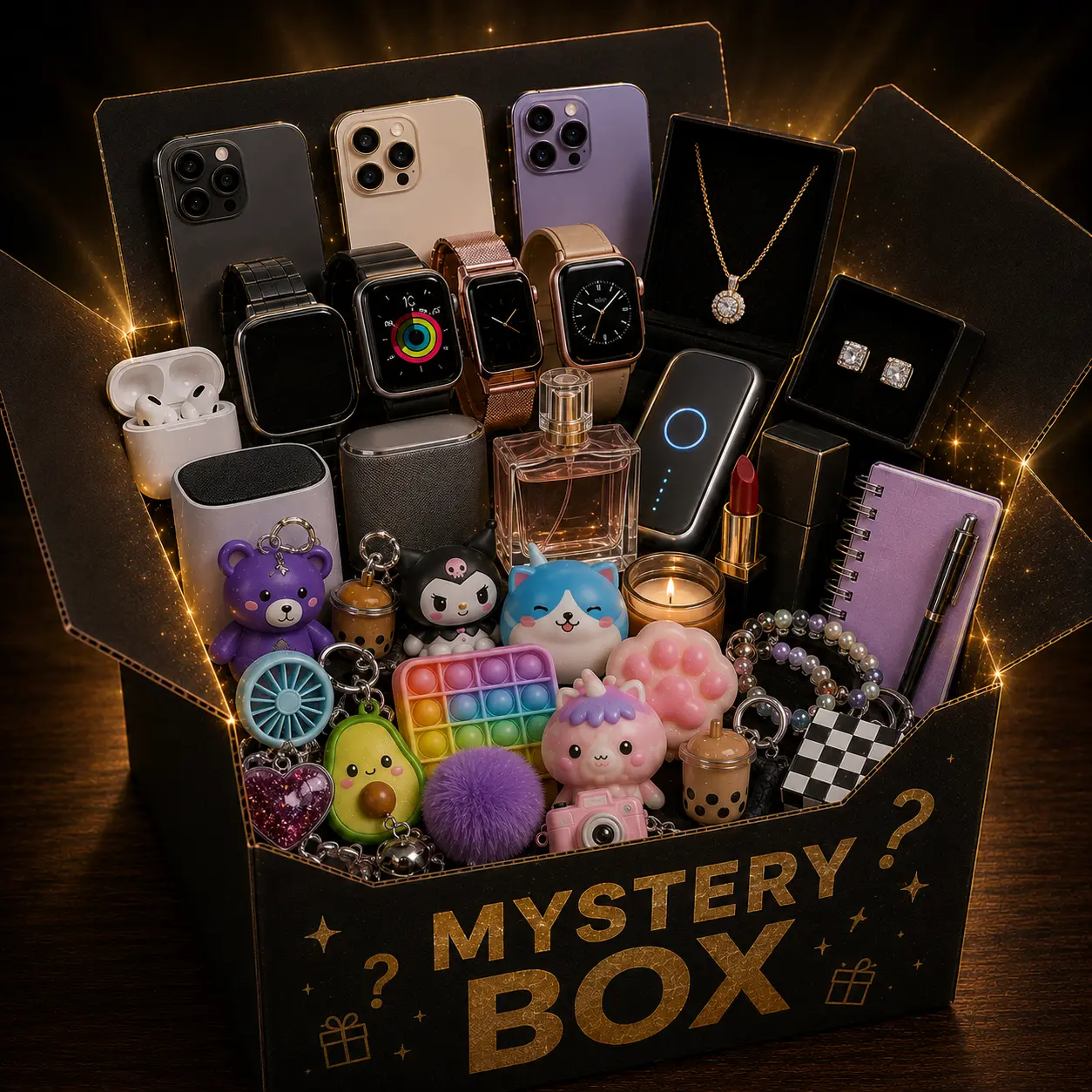 mystery box 1 random item from the items shown on screen