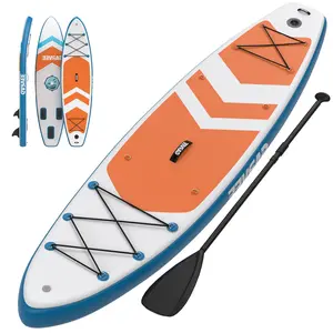 Inflatable Paddle Board for Adults, 10.6 ft Stand Up Paddle Board with Premium Accessories, Non-Slip EVA Deck, Ultra-Light Carry Bag Pump, SUP for Youth & Adults of All Skill Levels,Orange