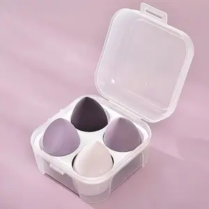 4-Pack Colorful Makeup Sponges, Angled Cut, Soft & Powder-Free, Dry/wet Use, Ultra-Soft Foundation Sponge, No Clumping, Perfect for Makeup Application