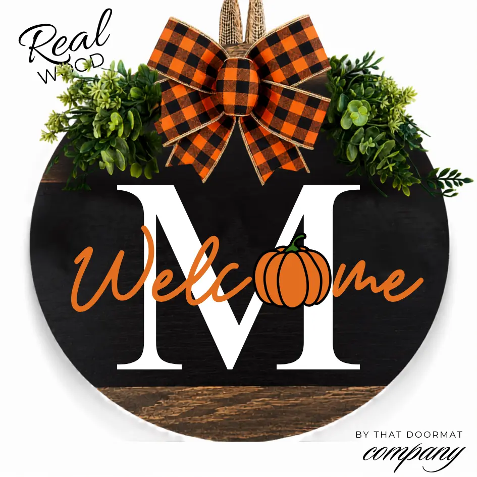 Fall Front Door Decor, Welcome, Fall Wreath, Front Door Hanger, Personalized Door Wreath, Housewarming Gift, Home Decor