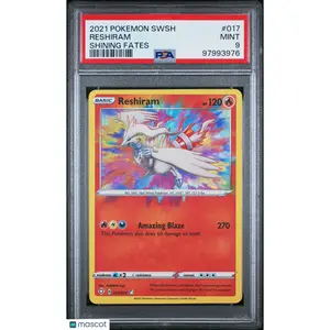 2021 PokéMon TCG Reshiram #017 Shining Fates PSA 9