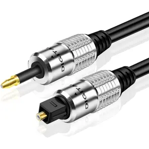 Products 3 Feet Mini to Digital Optical Audio Cable - Adapter Converter Jack Wire Cord for Chromecast Audio, AV Receiver, Computer & More