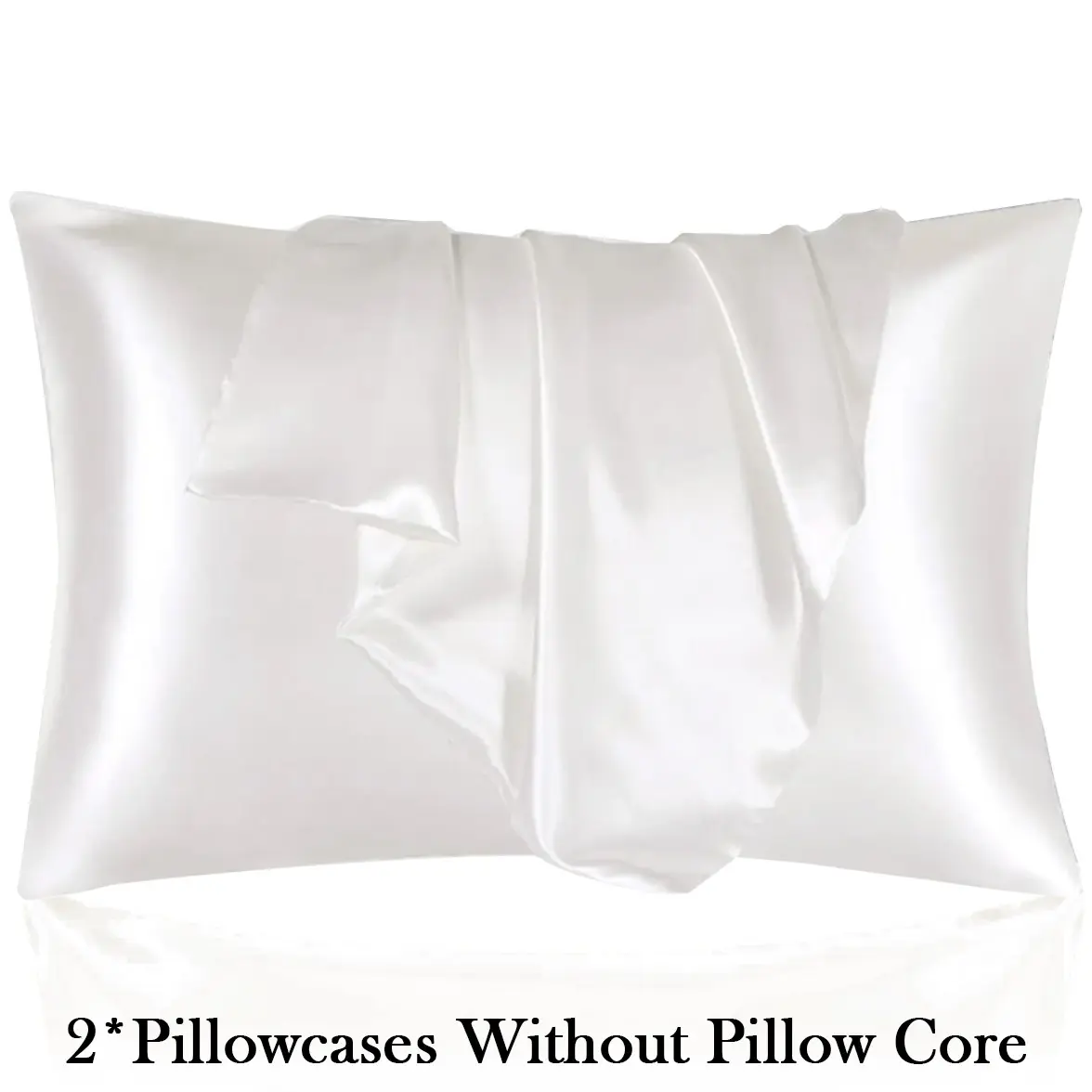 Luxury Satin Pillowcase 2-Piece Set, Solid Color, Soft and Breathable, Helps Protect Hair and Skin, Perfect for Home Decoration, Silky Satin Bedding, Satin Bedding Sets, Hotel Style Bedding