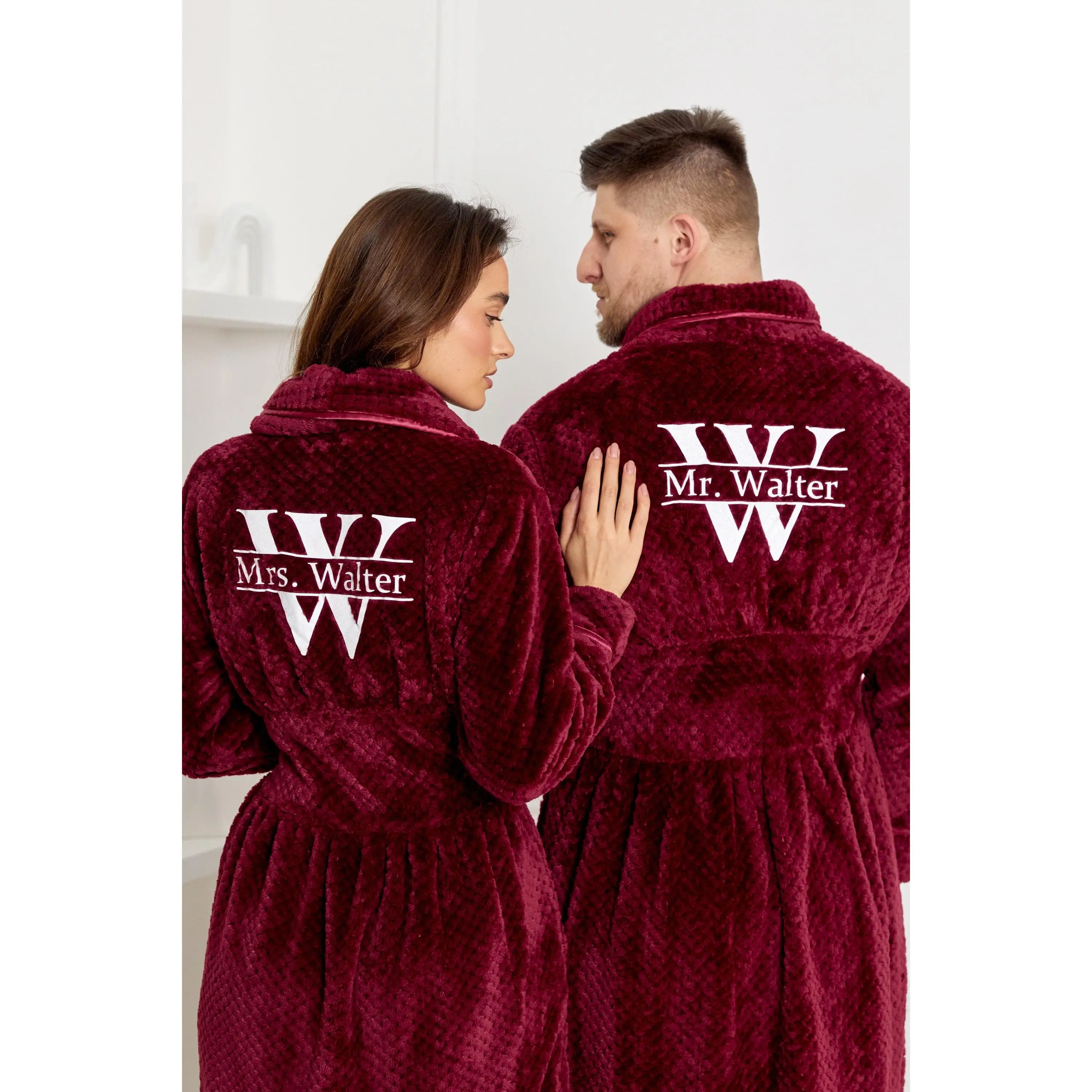 Personalized Luxury Spa Bathrobes for a Couple