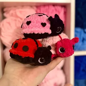 Love Bug/ Lady Bug Handmade Crochet Plushie