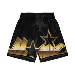 Mitchell & Ness Black NBA Orlando Magic Big Face 4.0 Fashion Shorts