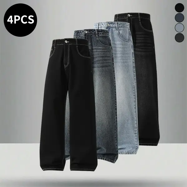 Black + Vintage Blue + Light Blue + Black Gray