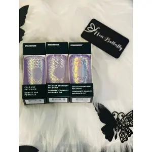 2022/2023 AUTHENTIC STARBUCKS UNICORN Cold Cup Ornament/Keychain Trio Set (Studded, Jewelled, Unicorn Prism) Limited Edition