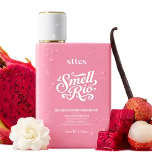 Sttes Smell Rio 08# (Delicious Pink Dragonfruit) Eau de Parfum for Women, Fruity Floral Perfume with Pink Dragonfruit, Lychee, Jasmine, Hibiscus, Vanilla & Sun Musk, 100ml/3.4 Fl Oz